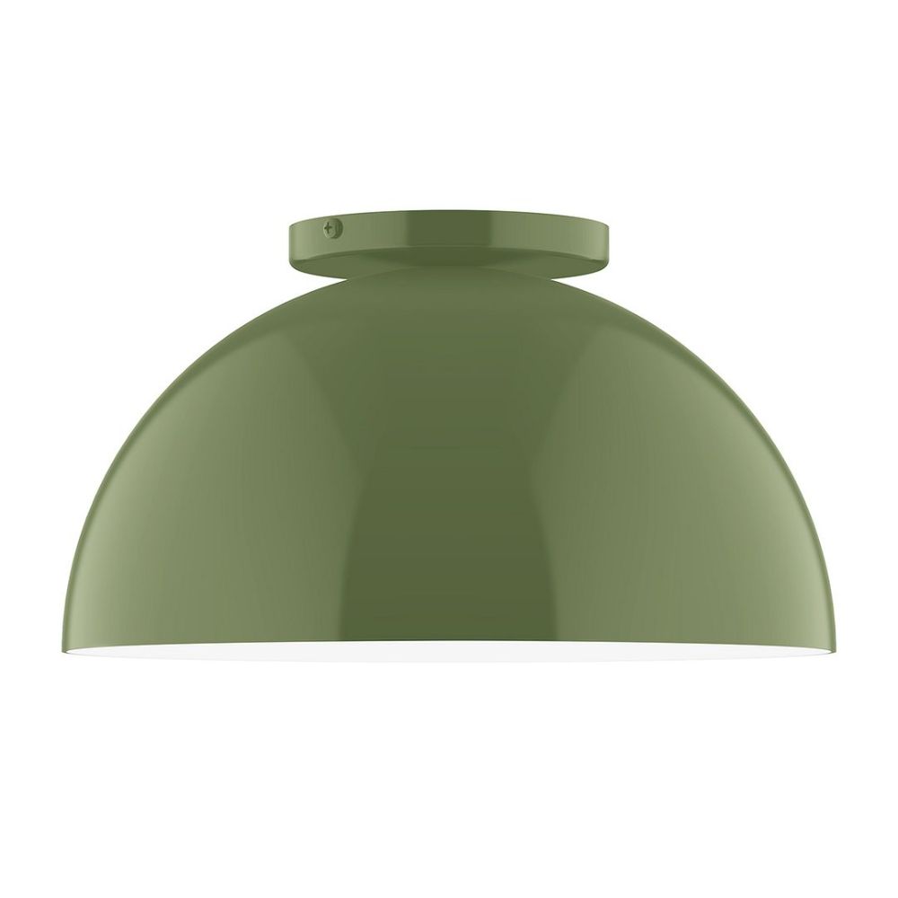 Montclair Lightworks FMD432-22 12" Axis Dome Flush Mount Fern Green Finish